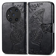 Coque Portefeuille Papillon Livre Cuir Etui Clapet pour Huawei Honor Magic3 5G Noir