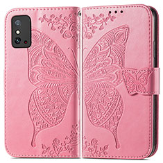 Coque Portefeuille Papillon Livre Cuir Etui Clapet pour Huawei Honor X10 Max 5G Rose Rouge