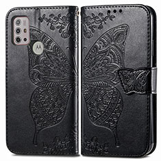 Coque Portefeuille Papillon Livre Cuir Etui Clapet pour Motorola Moto G10 Noir