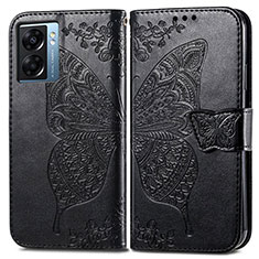 Coque Portefeuille Papillon Livre Cuir Etui Clapet pour OnePlus Nord N300 5G Noir