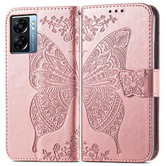 Coque Portefeuille Papillon Livre Cuir Etui Clapet pour OnePlus Nord N300 5G Rose
