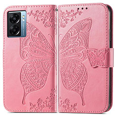 Coque Portefeuille Papillon Livre Cuir Etui Clapet pour OnePlus Nord N300 5G Rose Rouge