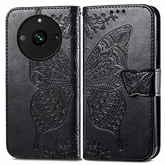 Coque Portefeuille Papillon Livre Cuir Etui Clapet pour Realme 11 Pro 5G Noir