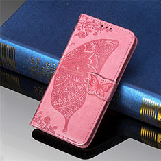 Coque Portefeuille Papillon Livre Cuir Etui Clapet pour Xiaomi Redmi 9 Rose Rouge