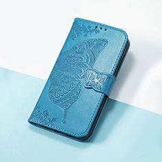 Coque Portefeuille Papillon Livre Cuir Etui Clapet S01D pour HTC U23 5G Bleu