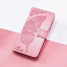 Coque Portefeuille Papillon Livre Cuir Etui Clapet S01D pour Huawei Honor 90 Lite 5G Rose Rouge