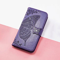Coque Portefeuille Papillon Livre Cuir Etui Clapet S01D pour Huawei Honor 90 Lite 5G Violet