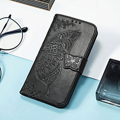 Coque Portefeuille Papillon Livre Cuir Etui Clapet S01D pour Samsung Galaxy M13 5G Noir