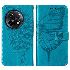 Coque Portefeuille Papillon Livre Cuir Etui Clapet Y01B pour OnePlus 11R 5G Bleu