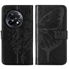 Coque Portefeuille Papillon Livre Cuir Etui Clapet Y01B pour OnePlus 11R 5G Noir