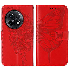 Coque Portefeuille Papillon Livre Cuir Etui Clapet Y01B pour OnePlus 11R 5G Rouge