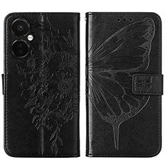 Coque Portefeuille Papillon Livre Cuir Etui Clapet Y01B pour OnePlus Nord CE 3 5G Noir