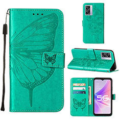 Coque Portefeuille Papillon Livre Cuir Etui Clapet Y01B pour OnePlus Nord N300 5G Vert