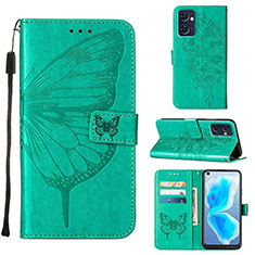 Coque Portefeuille Papillon Livre Cuir Etui Clapet Y01B pour Oppo Find X5 Lite 5G Vert