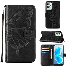 Coque Portefeuille Papillon Livre Cuir Etui Clapet Y01B pour Realme GT2 Pro 5G Noir