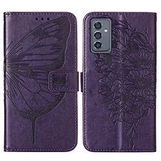 Coque Portefeuille Papillon Livre Cuir Etui Clapet Y01B pour Samsung Galaxy A05s Violet