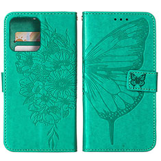 Coque Portefeuille Papillon Livre Cuir Etui Clapet YB1 pour Motorola Moto X40 5G Vert