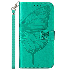 Coque Portefeuille Papillon Livre Cuir Etui Clapet YB2 pour Xiaomi Poco X5 Pro 5G Vert