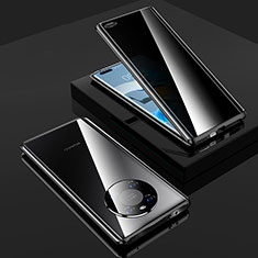 Coque Rebord Bumper Luxe Aluminum Metal Miroir 360 Degres Housse Etui Aimant K01 pour Huawei Mate 40E Pro 5G Noir