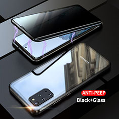 Coque Rebord Bumper Luxe Aluminum Metal Miroir 360 Degres Housse Etui Aimant LK1 pour Samsung Galaxy S20 Plus 5G Noir