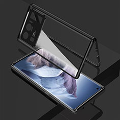 Coque Rebord Bumper Luxe Aluminum Metal Miroir 360 Degres Housse Etui Aimant M01 pour Xiaomi Mi 11 Ultra 5G Noir