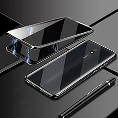Coque Rebord Bumper Luxe Aluminum Metal Miroir 360 Degres Housse Etui Aimant M01 pour Xiaomi Redmi 8A Noir