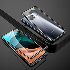 Coque Rebord Bumper Luxe Aluminum Metal Miroir 360 Degres Housse Etui Aimant M01 pour Xiaomi Redmi K30 Pro 5G Noir