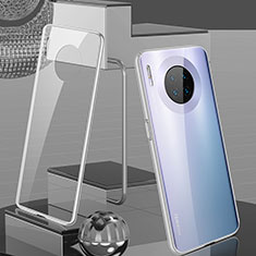 Coque Rebord Bumper Luxe Aluminum Metal Miroir 360 Degres Housse Etui Aimant M03 pour Huawei Mate 30 5G Argent