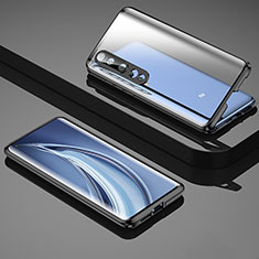 Coque Rebord Bumper Luxe Aluminum Metal Miroir 360 Degres Housse Etui Aimant M04 pour Xiaomi Mi 10 Pro Noir