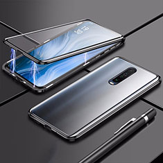 Coque Rebord Bumper Luxe Aluminum Metal Miroir 360 Degres Housse Etui Aimant M04 pour Xiaomi Redmi K30 5G Noir