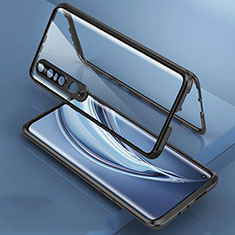 Coque Rebord Bumper Luxe Aluminum Metal Miroir 360 Degres Housse Etui Aimant M06 pour Xiaomi Mi 10 Pro Noir