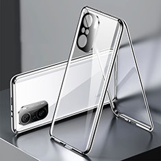 Coque Rebord Bumper Luxe Aluminum Metal Miroir 360 Degres Housse Etui Aimant P01 pour Xiaomi Mi 11X 5G Argent