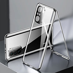 Coque Rebord Bumper Luxe Aluminum Metal Miroir 360 Degres Housse Etui Aimant P01 pour Xiaomi Mi 11X 5G Noir
