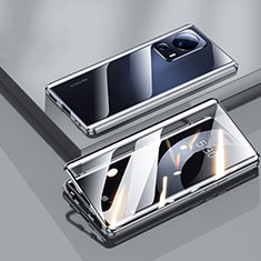 Coque Rebord Bumper Luxe Aluminum Metal Miroir 360 Degres Housse Etui Aimant P01 pour Xiaomi Mi 12 Lite NE 5G Noir