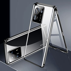 Coque Rebord Bumper Luxe Aluminum Metal Miroir 360 Degres Housse Etui Aimant P01 pour Xiaomi Mi Mix 4 5G Noir
