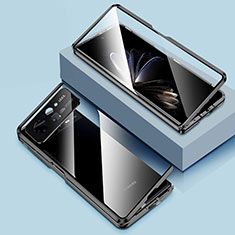 Coque Rebord Bumper Luxe Aluminum Metal Miroir 360 Degres Housse Etui Aimant P01 pour Xiaomi Mix Fold 2 5G Noir
