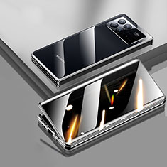 Coque Rebord Bumper Luxe Aluminum Metal Miroir 360 Degres Housse Etui Aimant P01 pour Xiaomi Mix Fold 3 5G Noir