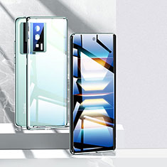 Coque Rebord Bumper Luxe Aluminum Metal Miroir 360 Degres Housse Etui Aimant P01 pour Xiaomi Poco F5 Pro 5G Vert