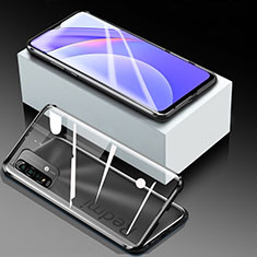 Coque Rebord Bumper Luxe Aluminum Metal Miroir 360 Degres Housse Etui Aimant P01 pour Xiaomi Redmi 9T 4G Noir