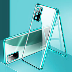 Coque Rebord Bumper Luxe Aluminum Metal Miroir 360 Degres Housse Etui Aimant P02 pour Xiaomi Redmi Note 10 5G Vert