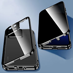 Coque Rebord Bumper Luxe Aluminum Metal Miroir 360 Degres Housse Etui Aimant P03 pour Xiaomi Mi 13 5G Noir