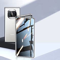 Coque Rebord Bumper Luxe Aluminum Metal Miroir 360 Degres Housse Etui Aimant P05 pour Huawei Mate X3 Argent