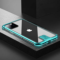 Coque Rebord Bumper Luxe Aluminum Metal Miroir 360 Degres Housse Etui Aimant pour Apple iPhone 11 Pro Max Vert