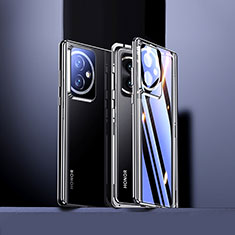 Coque Rebord Bumper Luxe Aluminum Metal Miroir 360 Degres Housse Etui Aimant pour Huawei Honor 100 5G Noir
