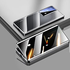Coque Rebord Bumper Luxe Aluminum Metal Miroir 360 Degres Housse Etui Aimant pour Huawei Honor Magic V2 5G Noir