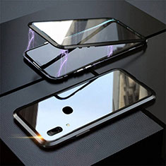 Coque Rebord Bumper Luxe Aluminum Metal Miroir 360 Degres Housse Etui Aimant pour Huawei P Smart Z Noir