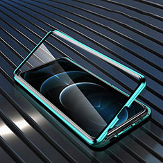 Coque Rebord Bumper Luxe Aluminum Metal Miroir 360 Degres Housse Etui Aimant pour Realme 9 Pro+ Plus 5G Vert
