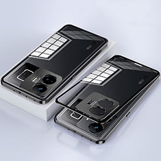 Coque Rebord Bumper Luxe Aluminum Metal Miroir 360 Degres Housse Etui Aimant pour Realme GT Neo5 5G Noir