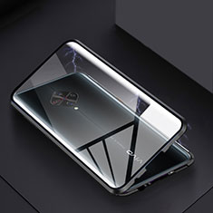 Coque Rebord Bumper Luxe Aluminum Metal Miroir 360 Degres Housse Etui Aimant pour Vivo S1 Pro Noir