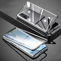 Coque Rebord Bumper Luxe Aluminum Metal Miroir 360 Degres Housse Etui Aimant pour Xiaomi Mi 10T 5G Noir